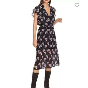 1.State Bloomsbury Floral Print Midi Dress